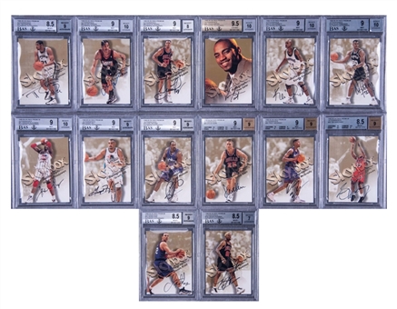 1998/99 Skybox Premium Autographics Basketball High Grade Complete Signed Set (139) - Beckett